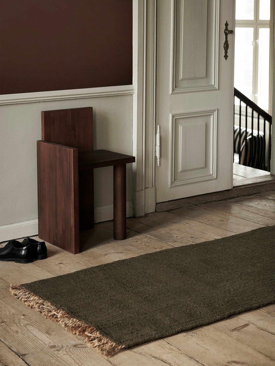 Rugs Ferm Living | Block Runner /Natural Olive