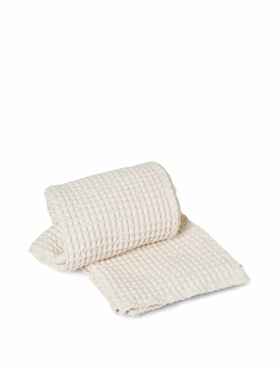 Textiles Ferm Living | Organic Bath Towel - Off-White Offwhite