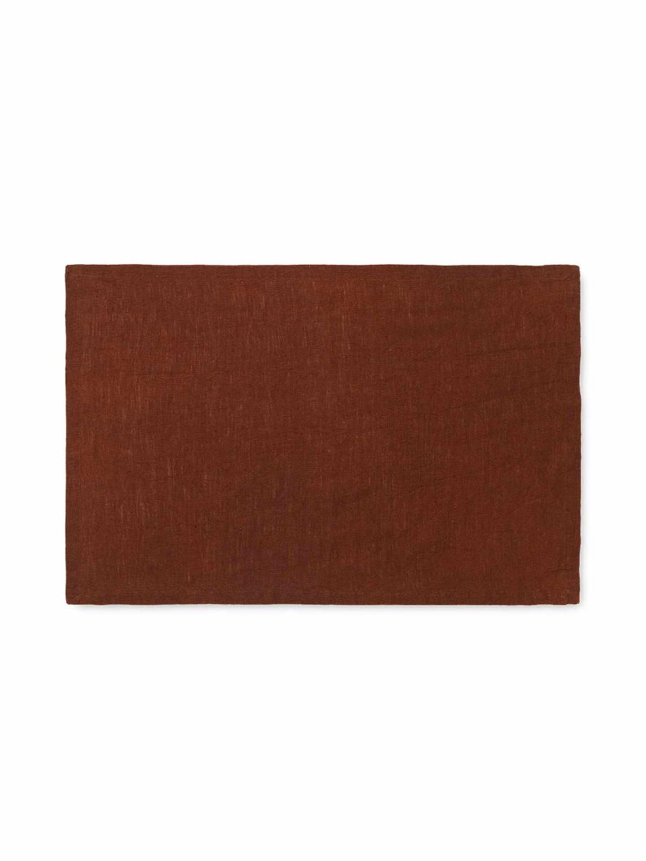 Kitchen Ferm Living | Linen Placemat - Set Of 2 Cinnamon