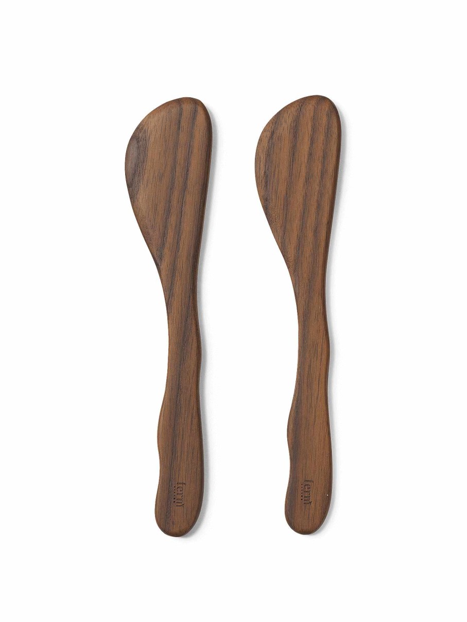 Kitchen Ferm Living | Cairn Butter Knives - Set Of 2 Dark Brown