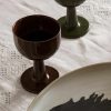 Kitchen Ferm Living | Floccula Wine Glass - Green Dark Green