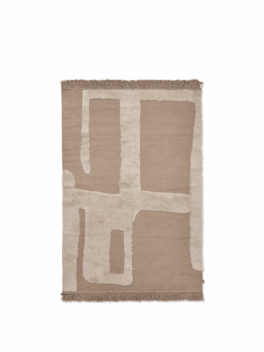 Rugs Ferm Living | Alley Wool Rug 140 X 200 Cm Natural