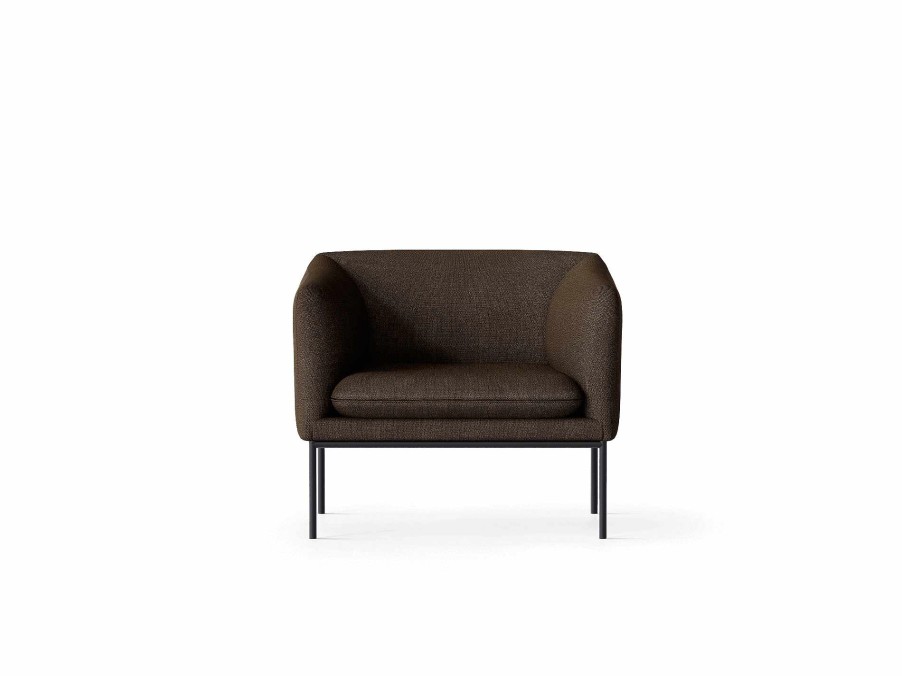 Furniture Ferm Living | Turn 1-Seater - Black - Hallingdal Dark Brown