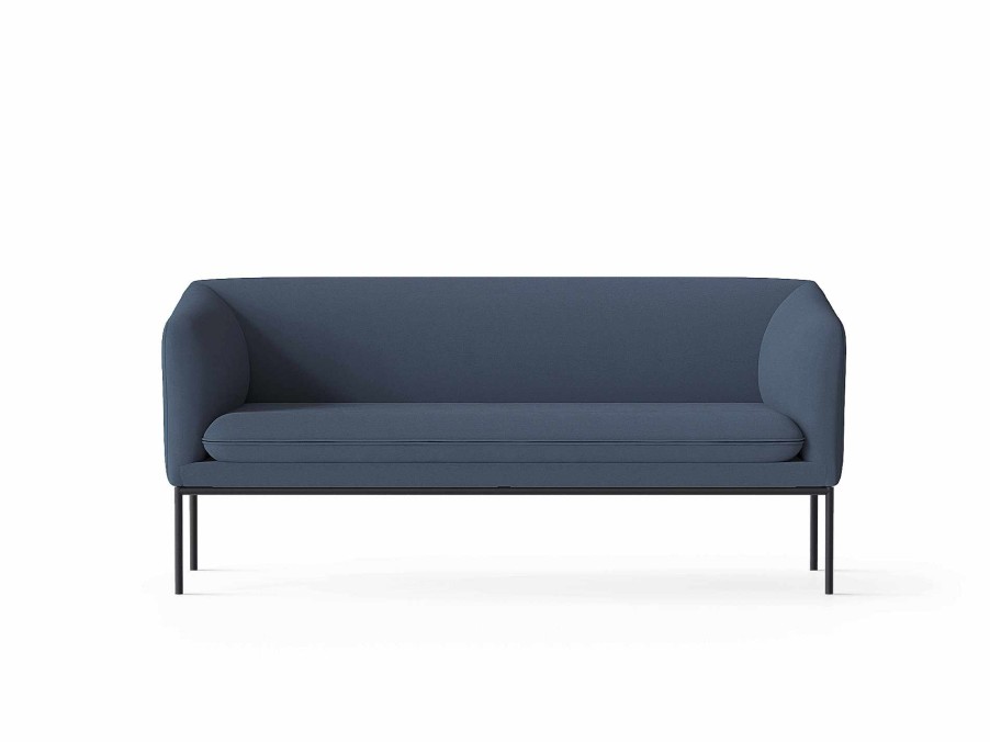 Furniture Ferm Living | Turn Sofa 2 - Black - Focus - Blue Dark Blue