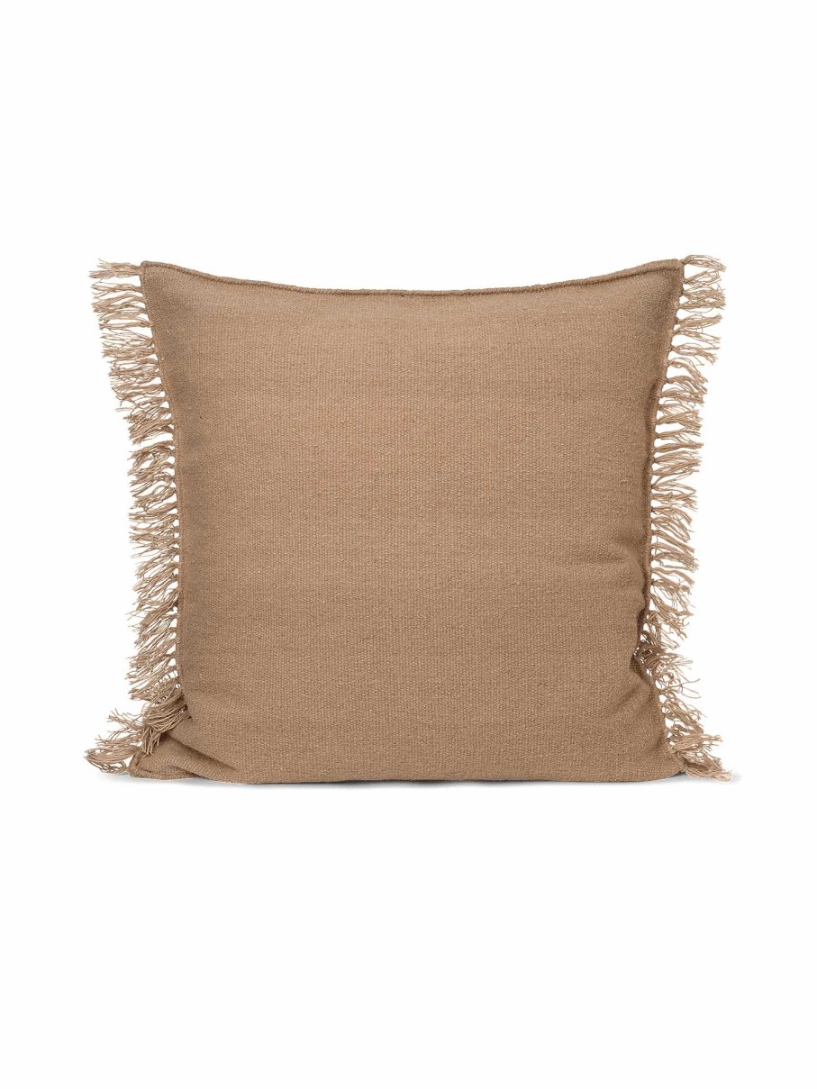 Textiles Ferm Living | Kelim Fringe Cushion - Large Sand