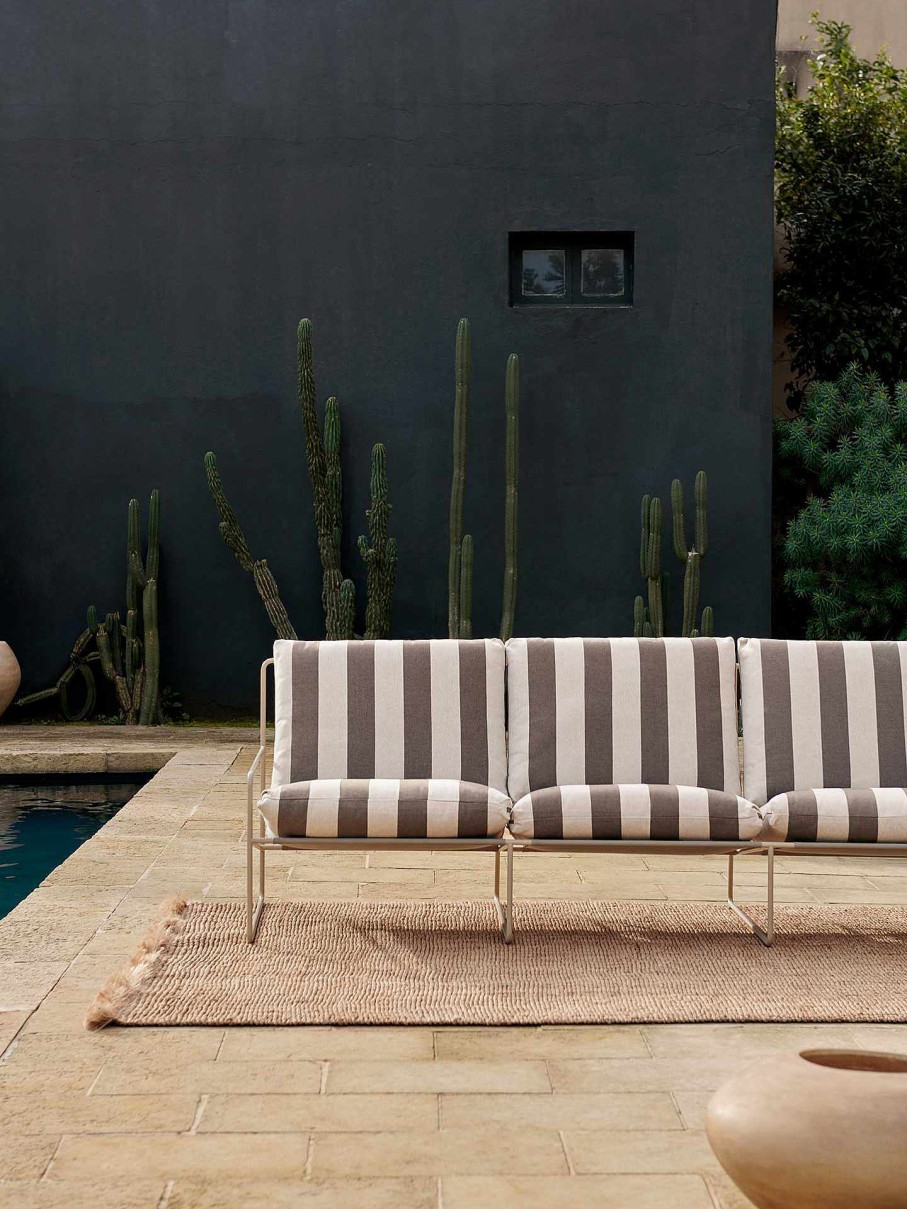 Outdoor Living Ferm Living | Desert 3-Seater - Stripe - Cashmere/ Chocolate