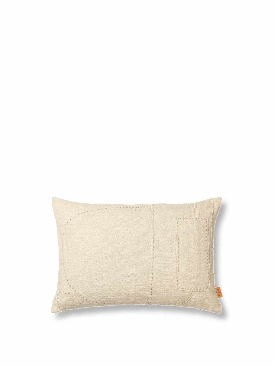 Textiles Ferm Living | Darn Cushion - Rectangular Natural