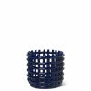 Green Living Ferm Living | Ceramic Basket - Small Blue