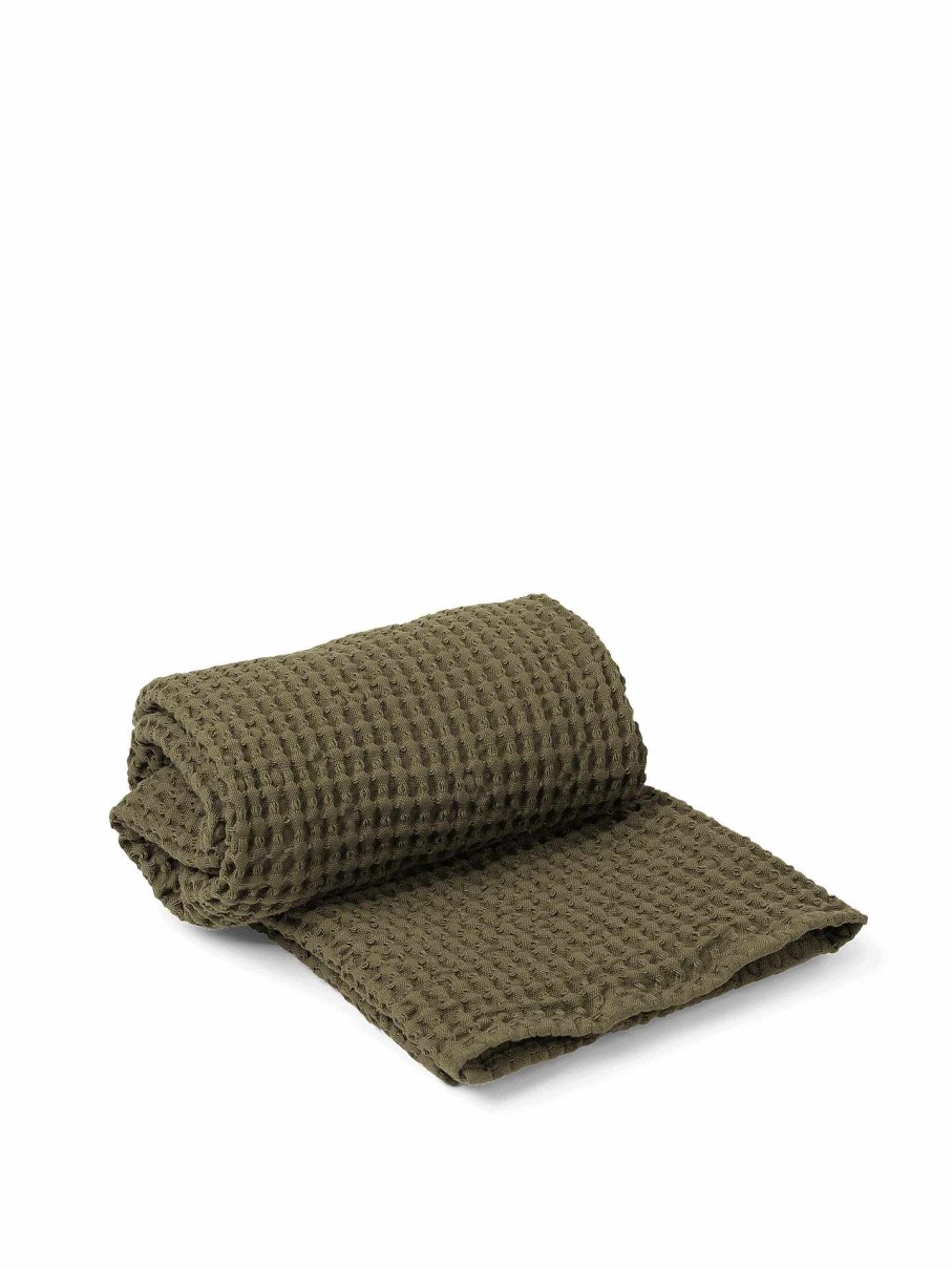 Textiles Ferm Living | Organic Bath Towel Olive