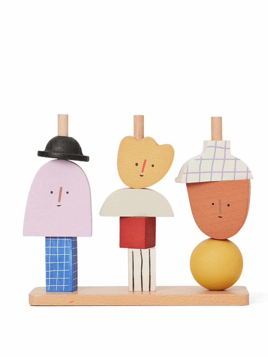 Kids Ferm Living | Character Stacking Blocks Multi