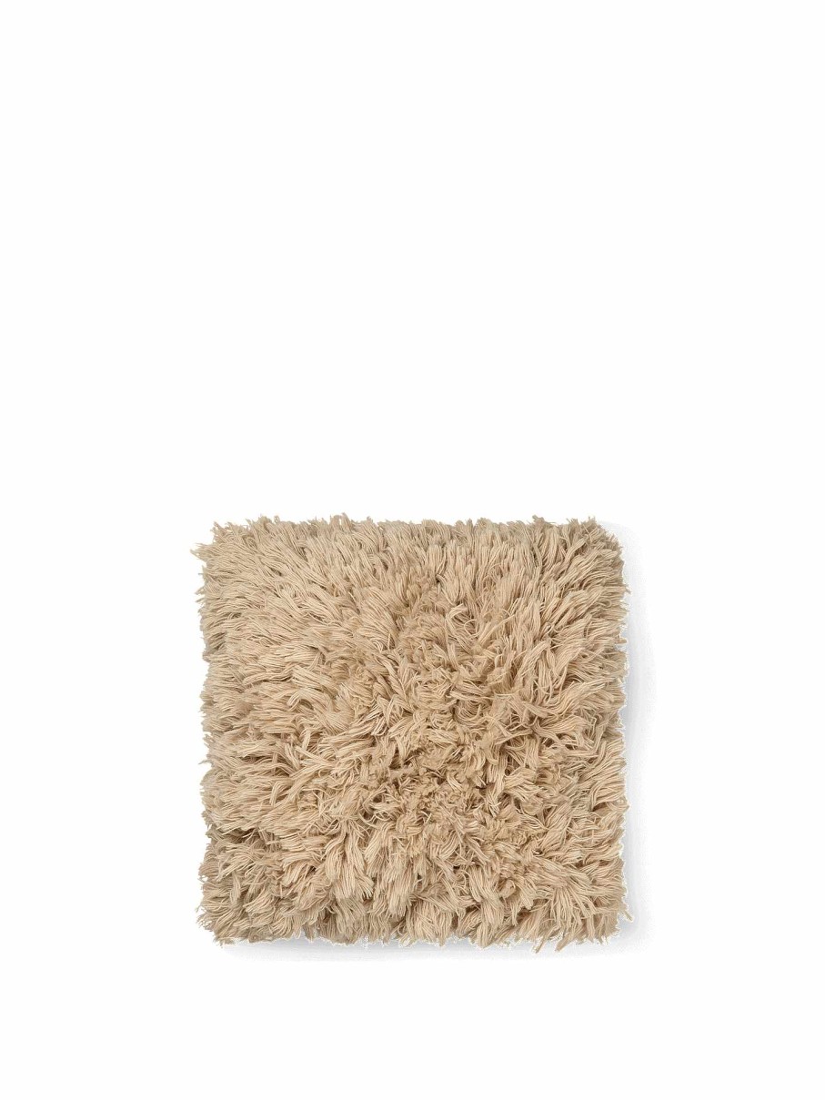 Textiles Ferm Living | Meadow High Pile Cushion Cover - Light Sand