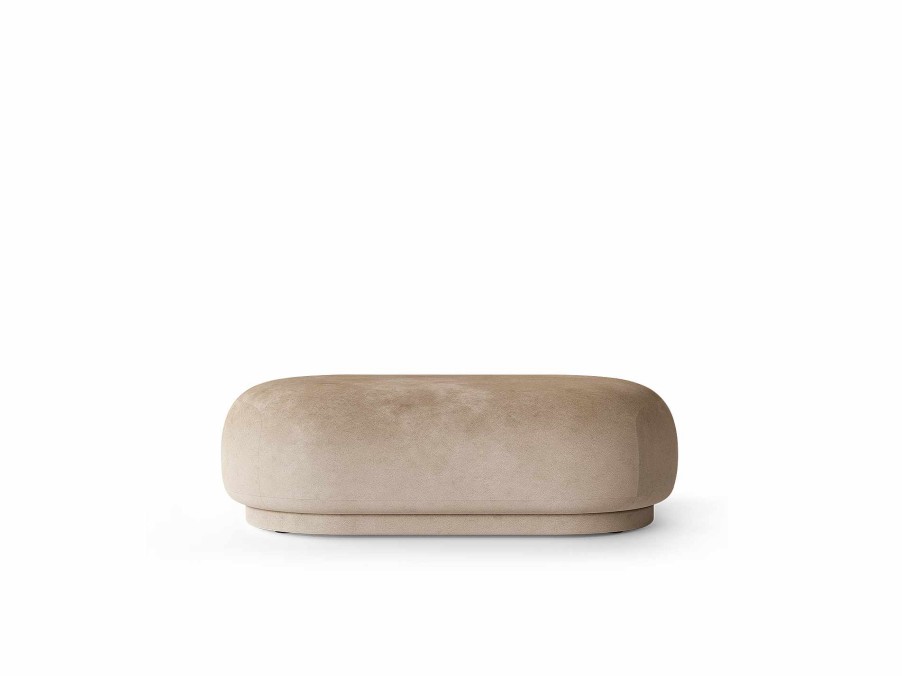 Furniture Ferm Living | Rico Ottoman - Faded Velvet Sand