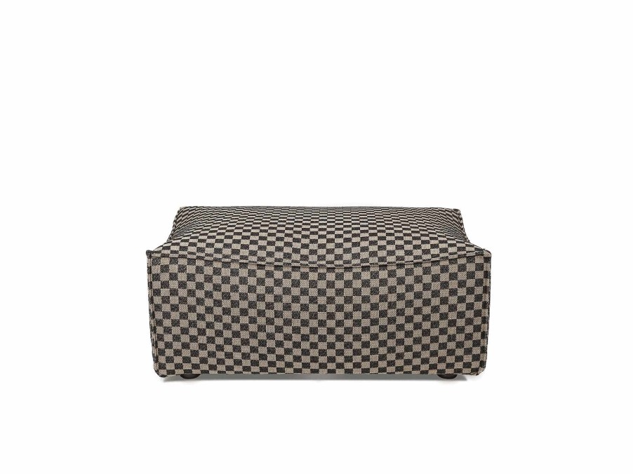 Furniture Ferm Living | Catena Pouf Rectangular L501 Check Sand/Black