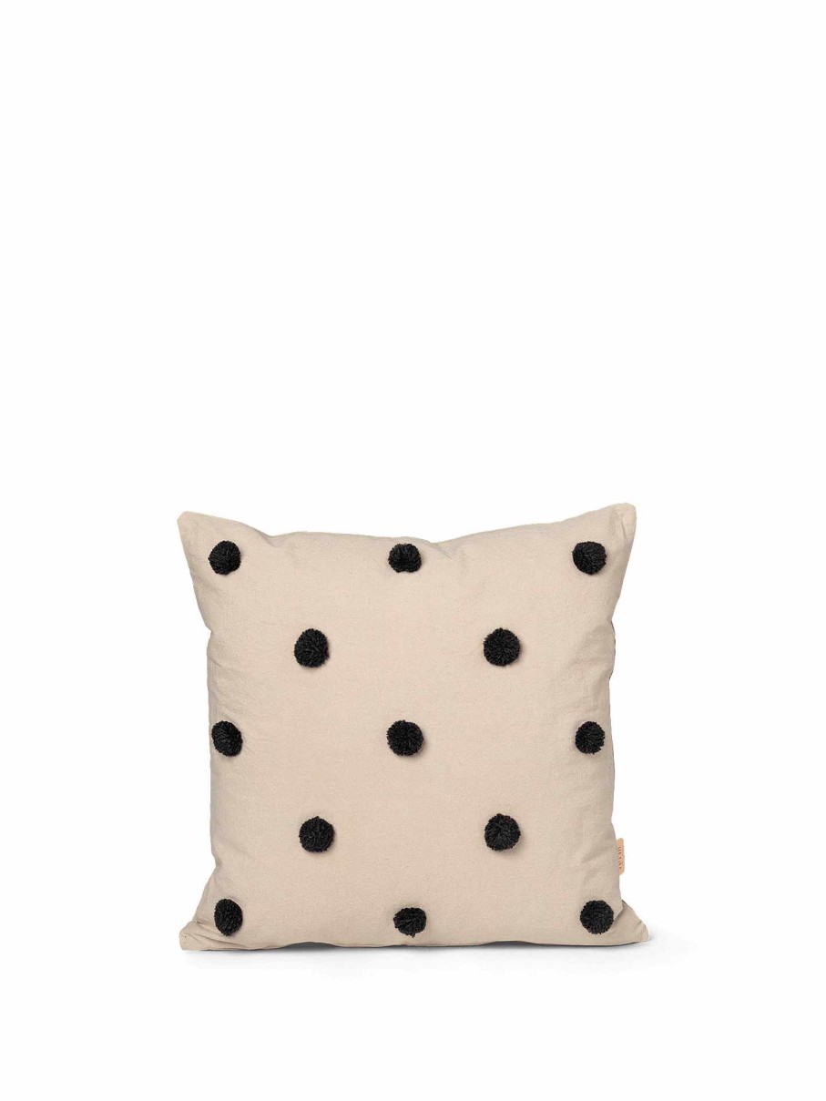 Kids Ferm Living | Dot Tufted Cushion /Black Sand