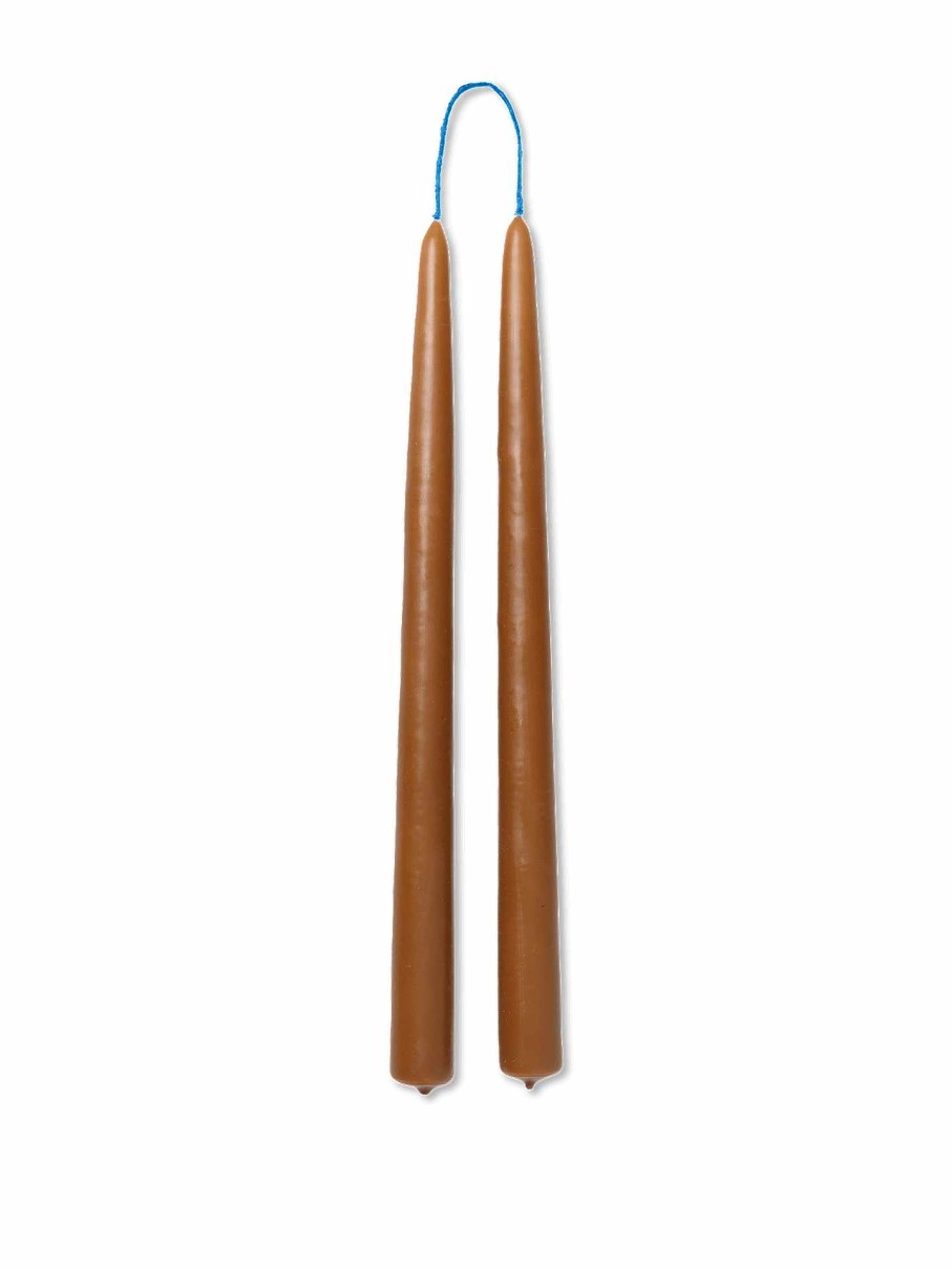 Accessories And Decorations Ferm Living | Dipped Candles - Set Of 2 Amber