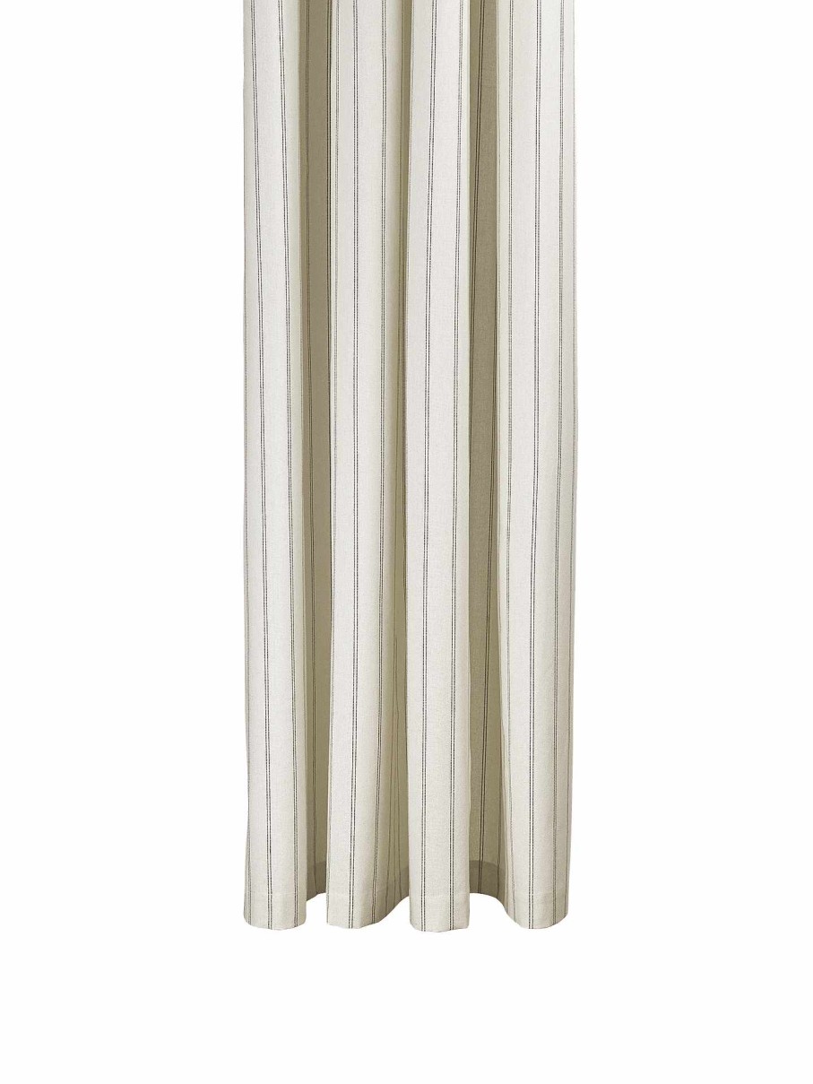 Textiles Ferm Living | Chambray Shower Curtain - Off-White/Chocolate Offwhite