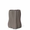 Green Living Ferm Living | Moire Vase - Small Anthracite