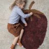 Kids Ferm Living | Fruiticana Tufted Strawberry Rug - 80 X 120 Cm Red