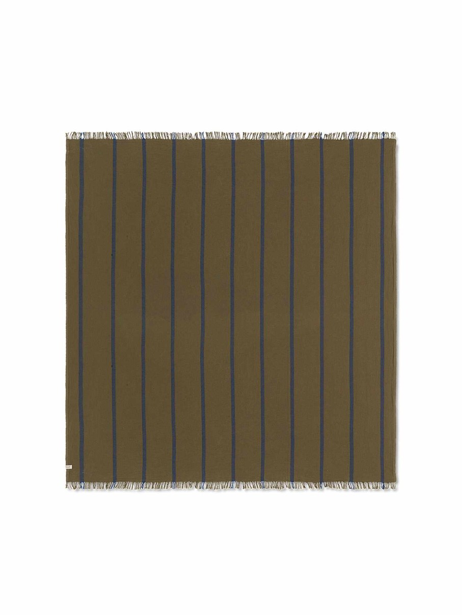 Outdoor Living Ferm Living | Yard Picnic Blanket Olive/Bright Blue