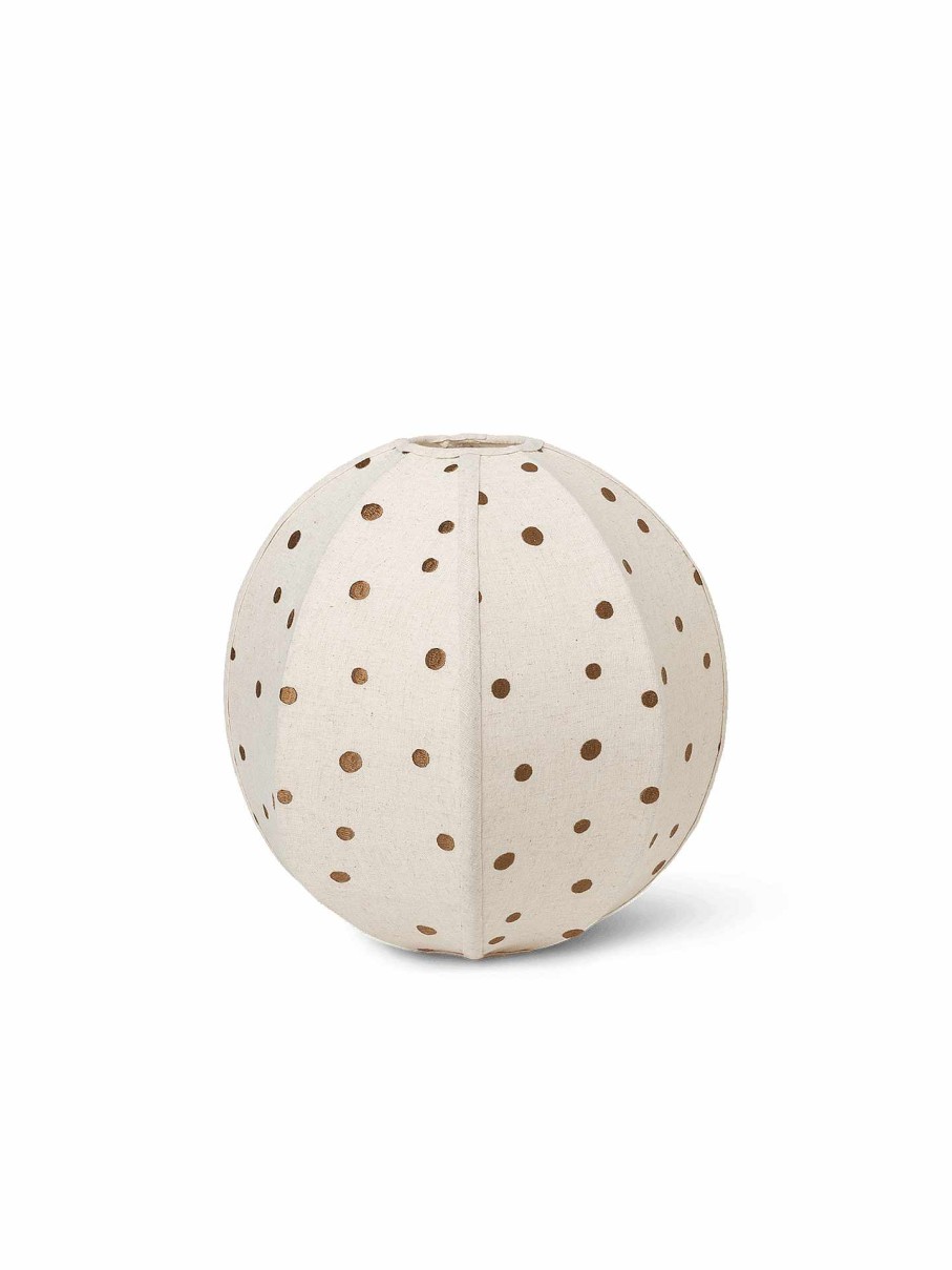 Kids Ferm Living | Dots Embroidered Textile Lampshade Natural