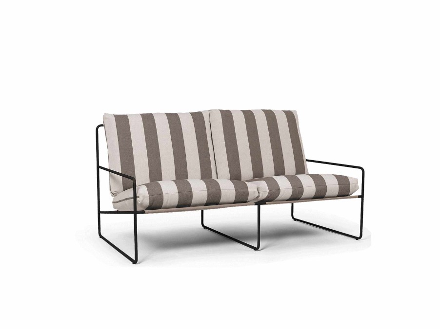 Outdoor Living Ferm Living | Desert 2-Seater - Stripe - Black/ Chocolate