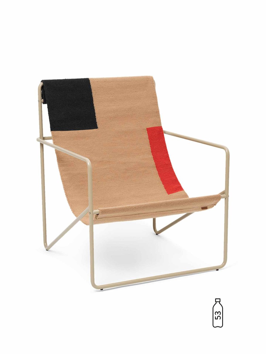 Outdoor Living Ferm Living | Desert Lounge Chair - Cashmere/ Block