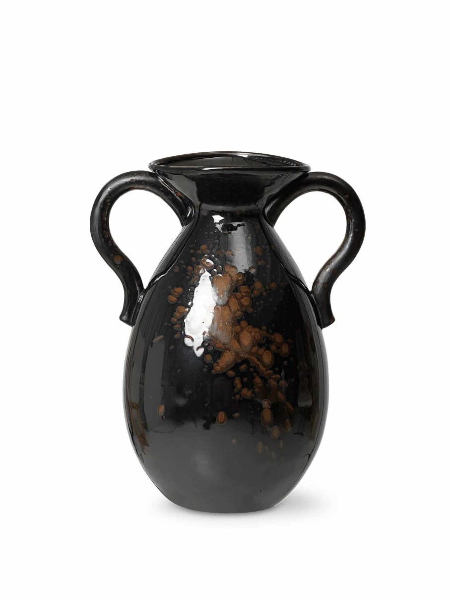 Green Living Ferm Living | Verso Floor Vase Brown