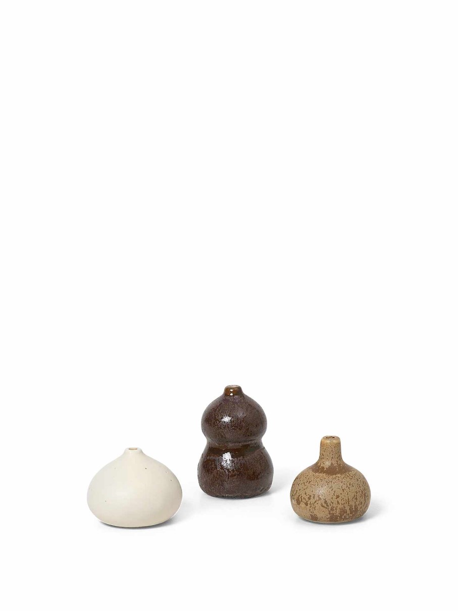 Green Living Ferm Living | Komo Mini Vases - Set Of 3