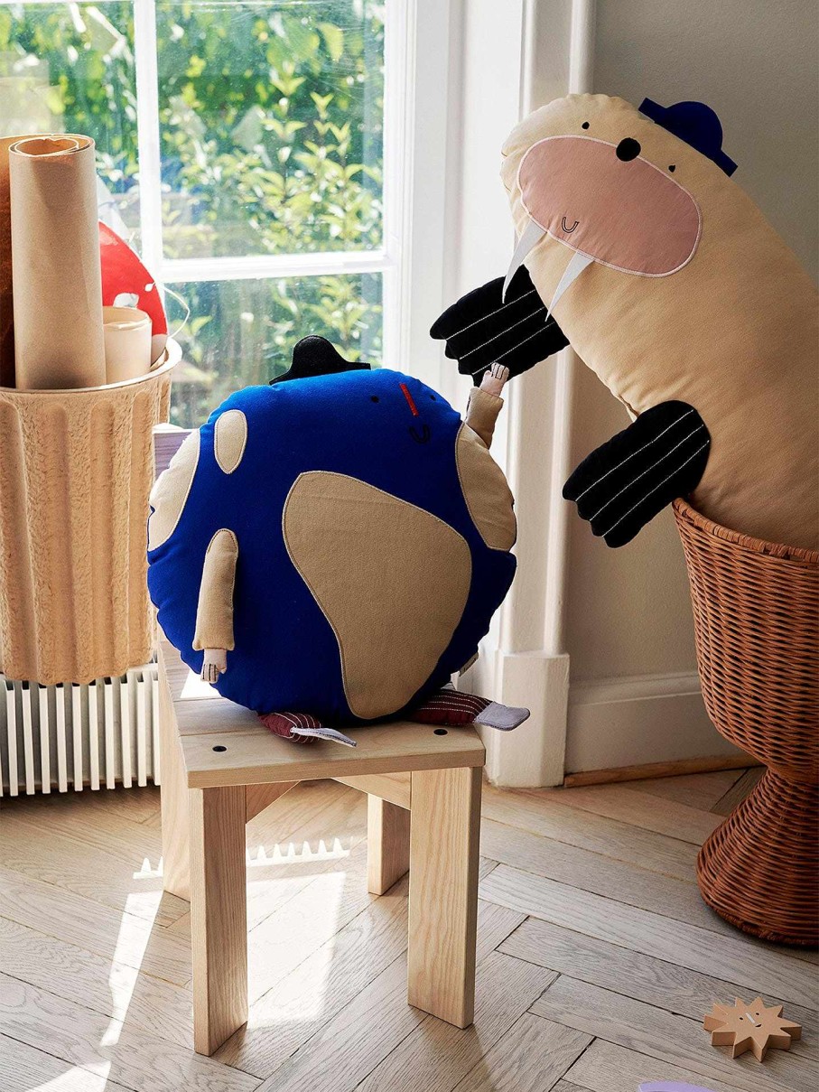 Kids Ferm Living | World Cushion - Bright Blue