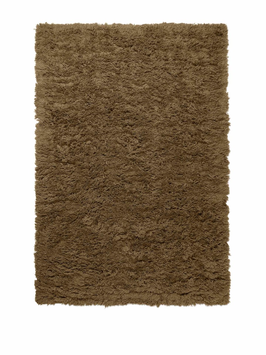 Rugs Ferm Living | Meadow High Pile Rug - Large - Tapenade Dusty Brown