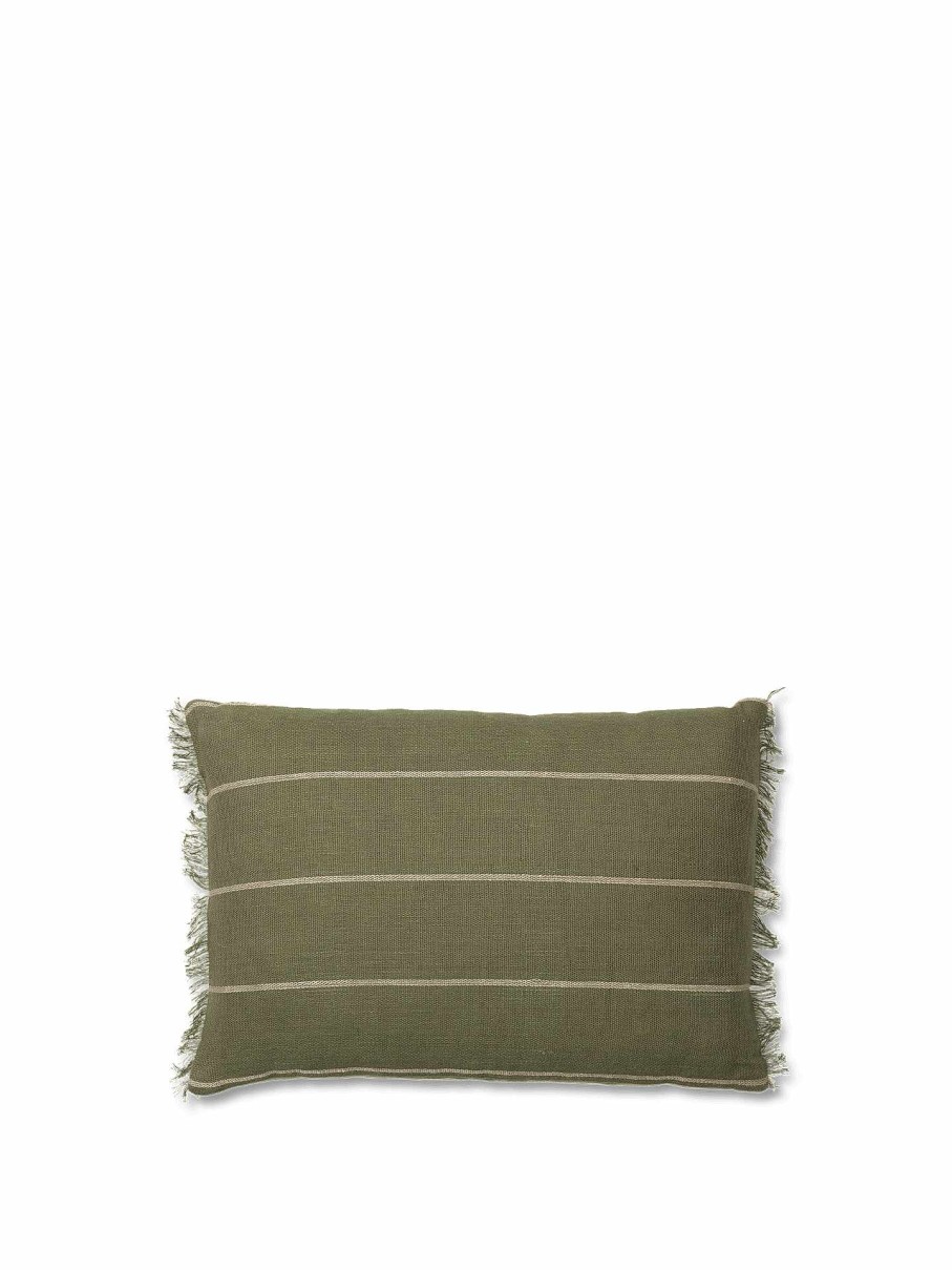 Textiles Ferm Living | Calm Cushion Cover - Rectangular /Off-White Olive