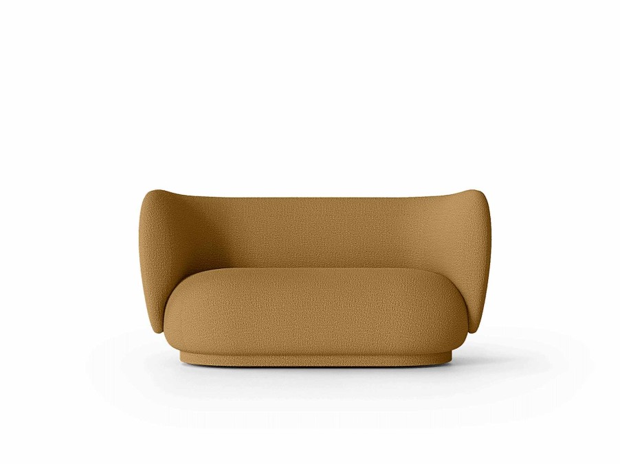 Furniture Ferm Living | Rico Sofa 2 - Wool Boucle Sugar Kelp