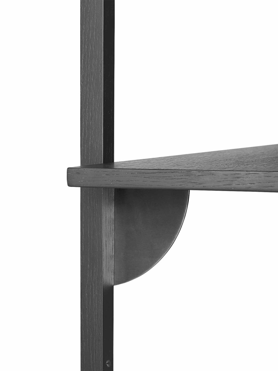 Furniture Ferm Living | Sector Shelf - Triple - Wide Ash/ Brass Black