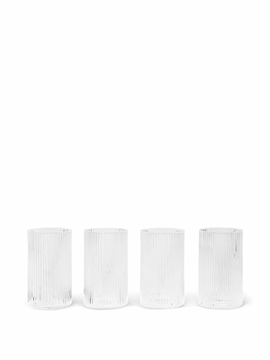 Kitchen Ferm Living | Ripple Verrines - Set Of 4 Clear