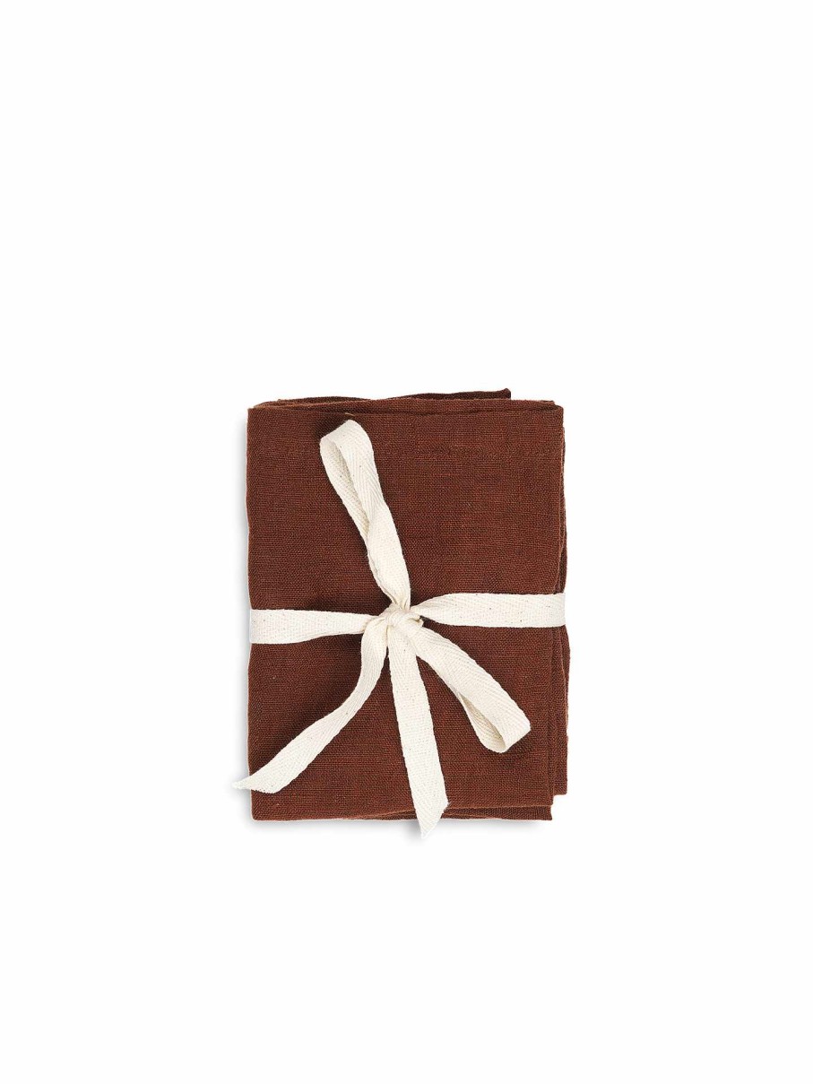 Kitchen Ferm Living | Linen Napkins - Set Of 2 Cinnamon