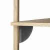 Furniture Ferm Living | Sector Shelf - Triple - Narrow - Natural /Black Brass Oak