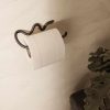 Accessories And Decorations Ferm Living | Curvature Toilet Paper Holder Black Brass