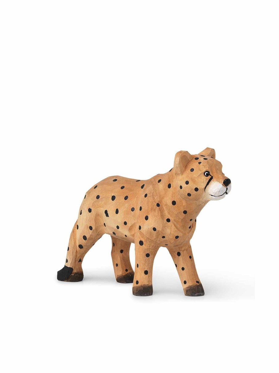 Kids Ferm Living | Animal Hand-Carved Cheetah Orange