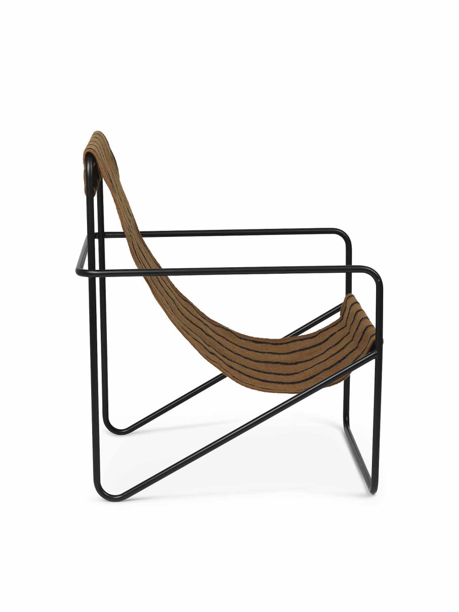 Outdoor Living Ferm Living | Desert Lounge Chair - Black/ S Stripe