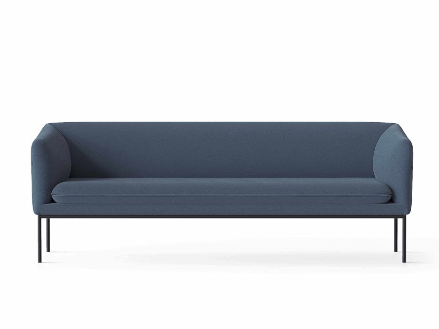 Furniture Ferm Living | Turn Sofa 3 - Black - Focus - Blue Dark Blue