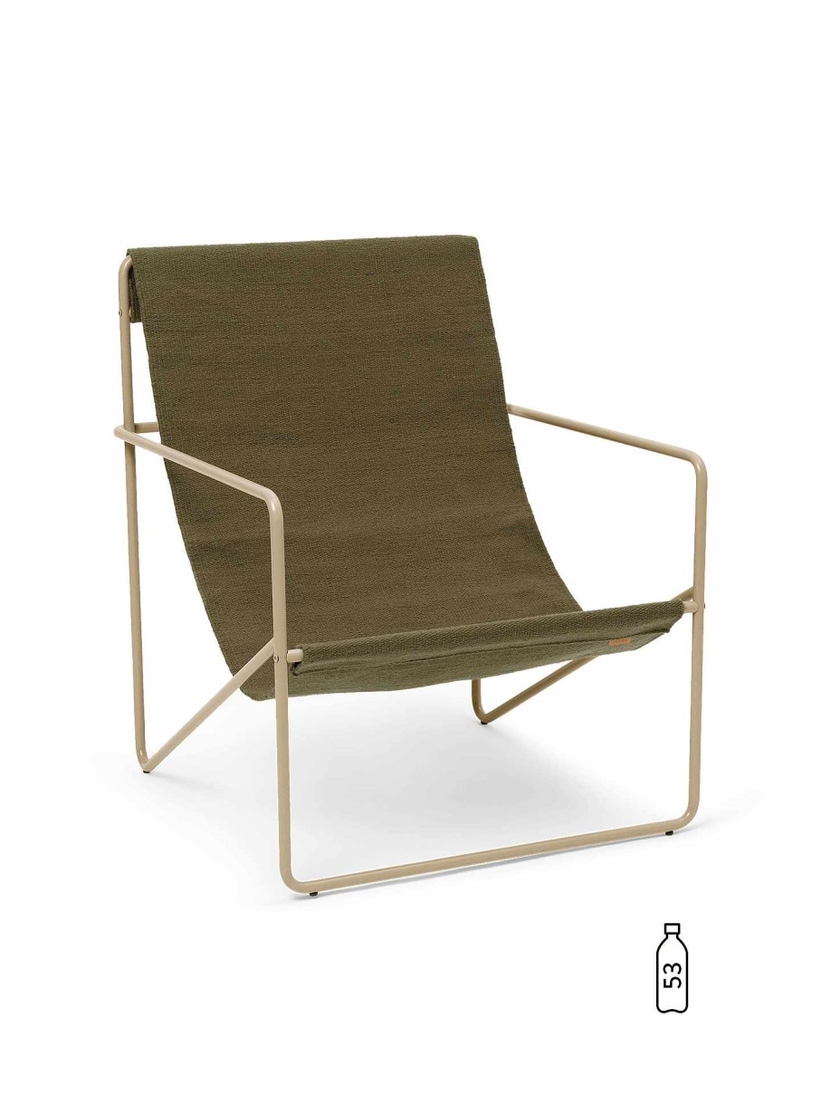 Outdoor Living Ferm Living | Desert Lounge Chair - Cashmere/ Olive