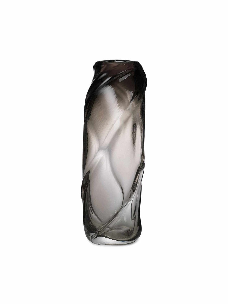 Green Living Ferm Living | Water Swirl Vase - Tall Smoked Grey