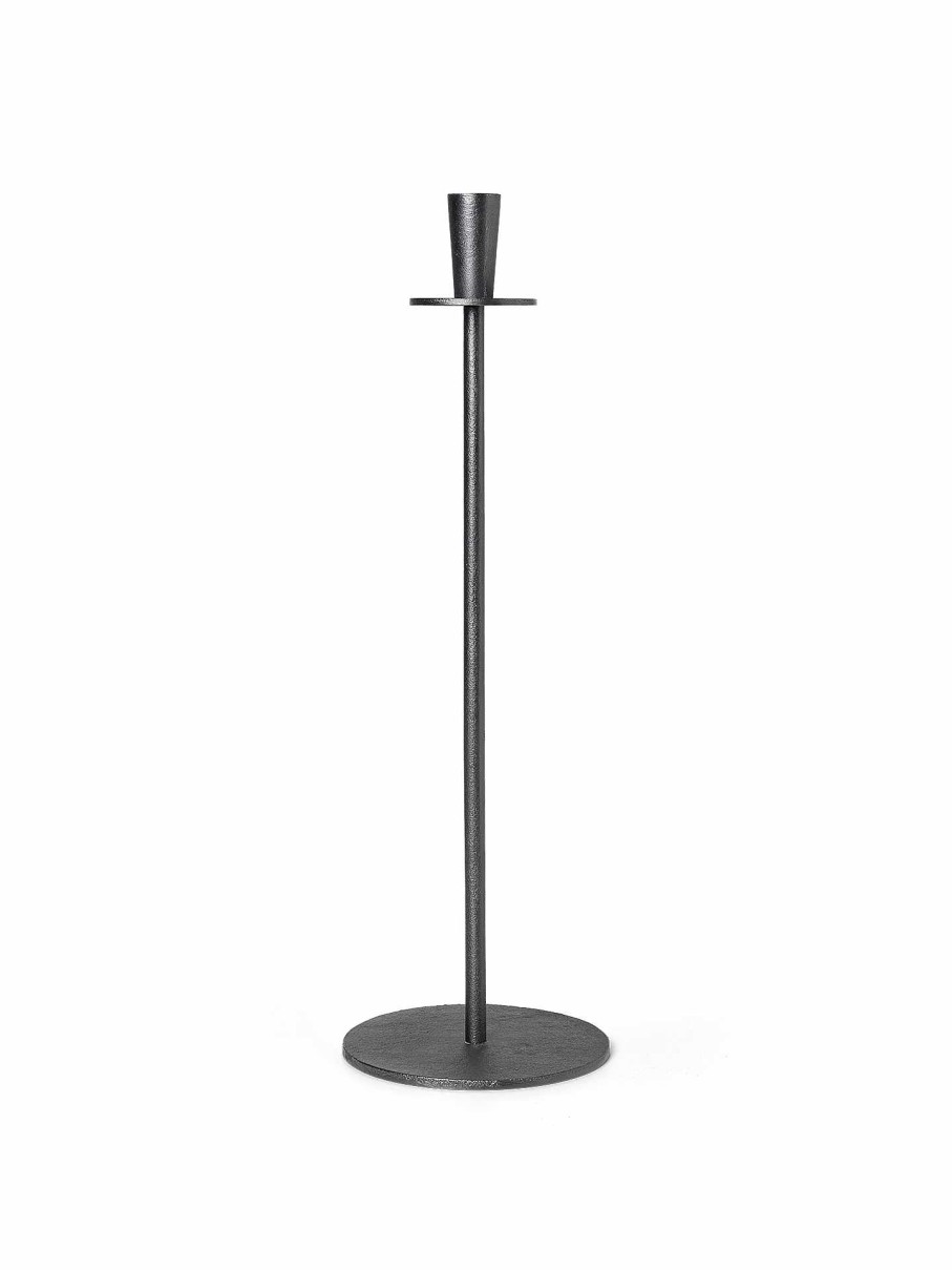 Accessories And Decorations Ferm Living | Hoy Casted Candle Holder Black