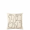 Textiles Ferm Living | Figure Cushion Cover - Off-White/Coffee Offwhite