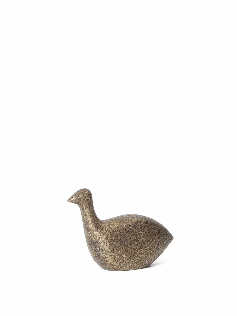 Accessories And Decorations Ferm Living | Coot Paper Weight - Antique Aluminium Brass