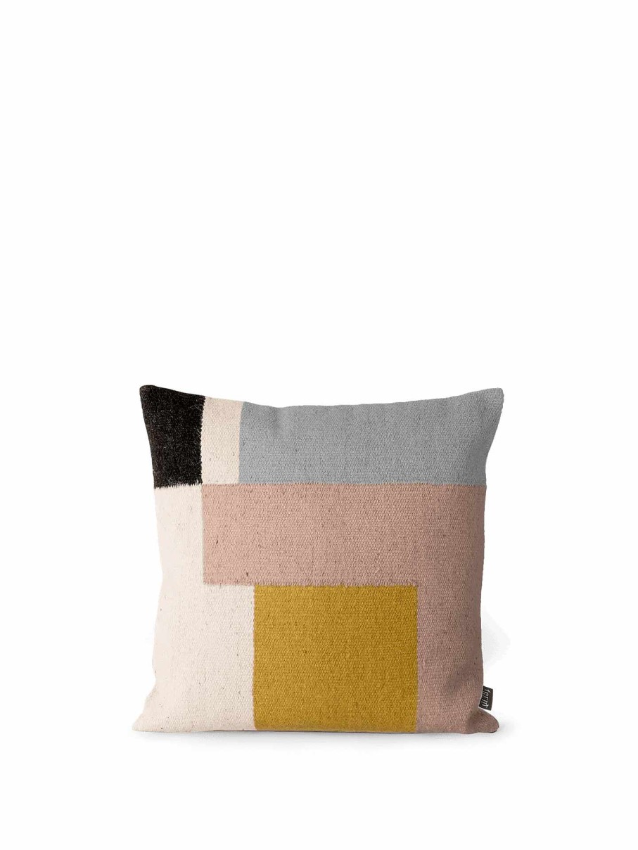 Textiles Ferm Living | Kelim Cushion Cover - Squares Dusty Rose