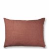 Textiles Ferm Living | Heavy Linen Cushion - Large Berry Red