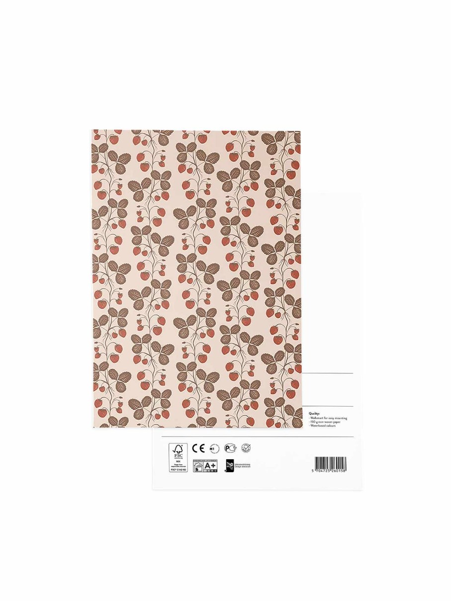 Wallpaper Ferm Living | Wallpaper Sample - Strawberry Field Rose