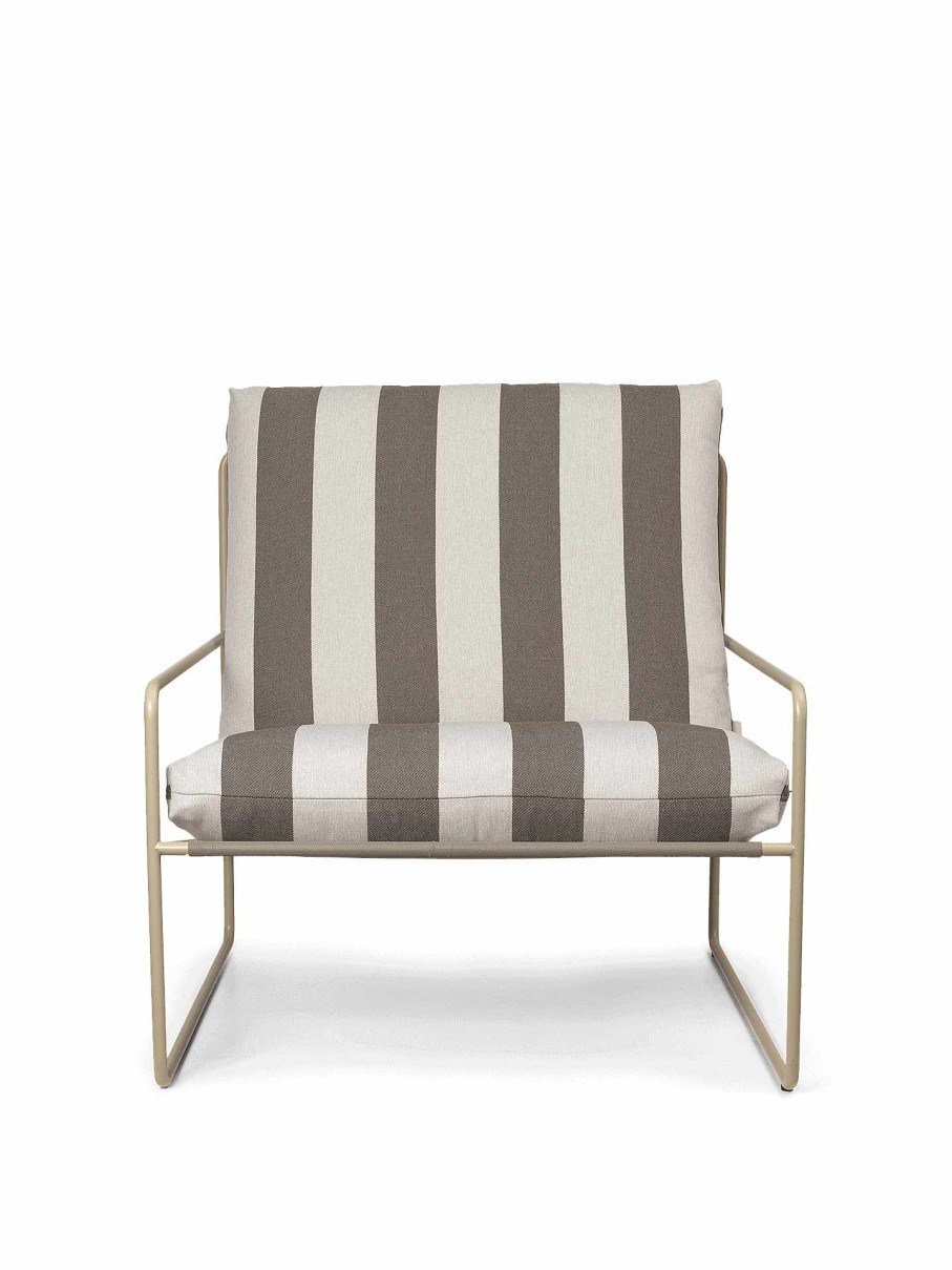 Outdoor Living Ferm Living | Desert 1-Seater - Stripe - Cashmere/ Chocolate