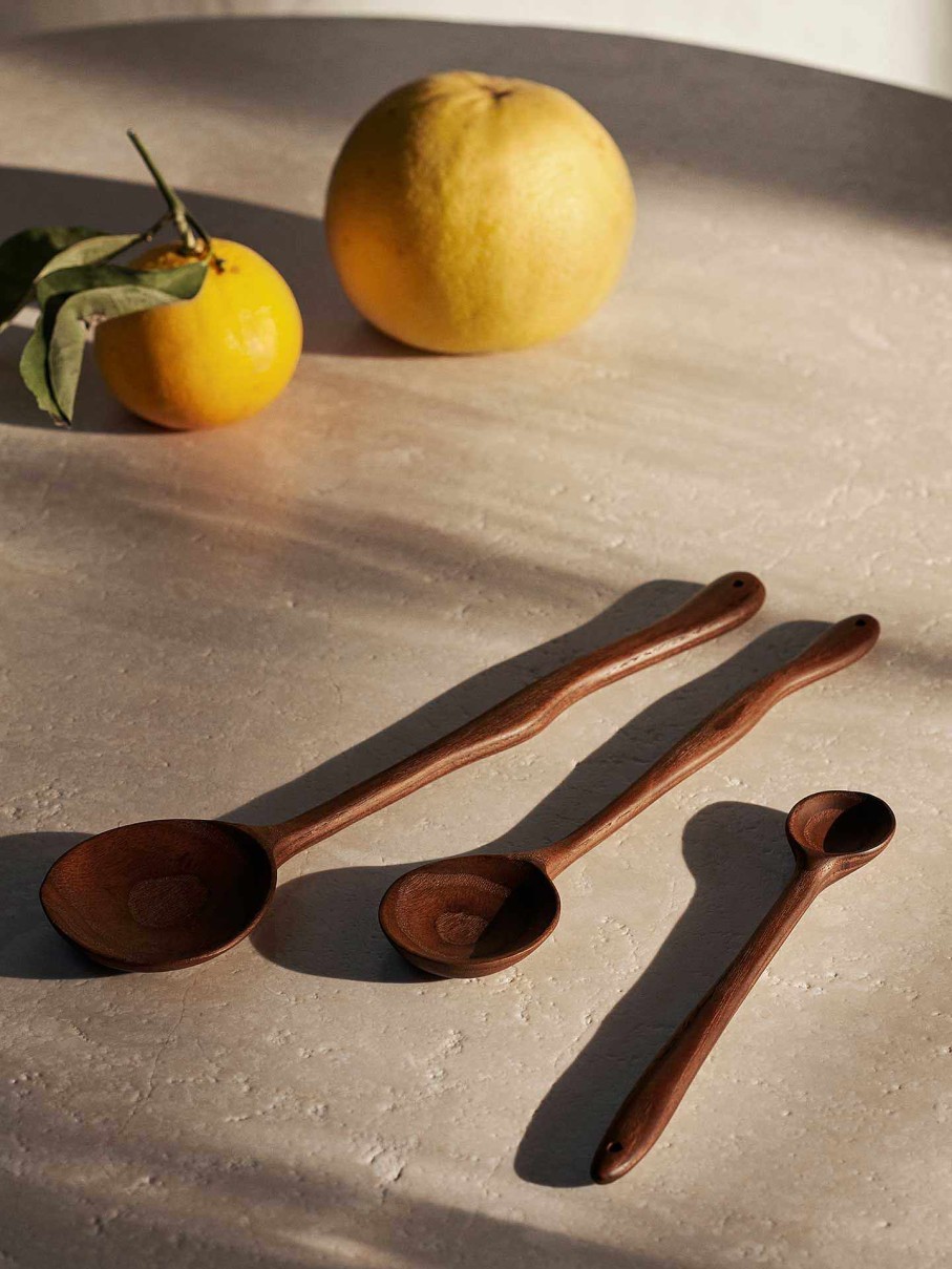 Kitchen Ferm Living | Meander Spoon 20 Cm Dark Brown